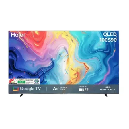 Haier QD-Mini LED Series 100-inch QLED 4K Ultra HD 2026 Smart Google TV – Black H100S90FUX